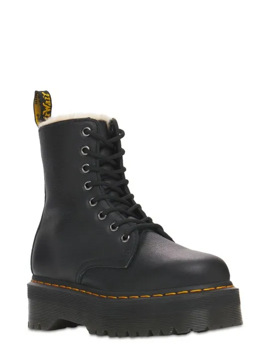 Dr.Martens   40mm Jadon fur lined leather boots 