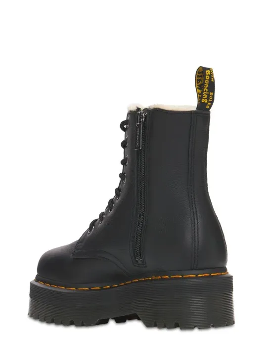 Dr.Martens   40mm Jadon fur lined leather boots 