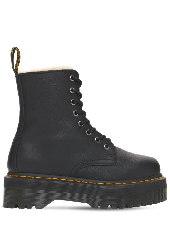 Dr.Martens   40mm Jadon fur lined leather boots 