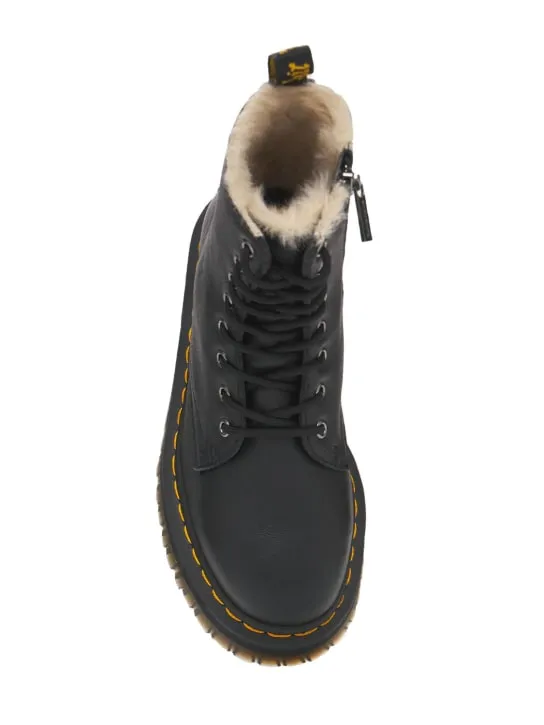 Dr.Martens   40mm Jadon fur lined leather boots 