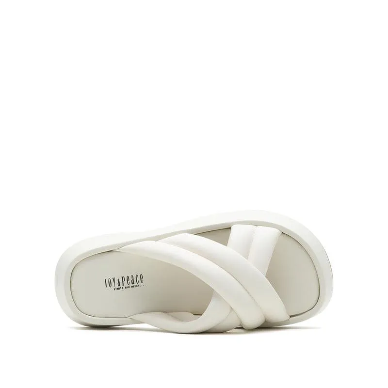 Joy&Peace Cross Strap Wedge Sandals