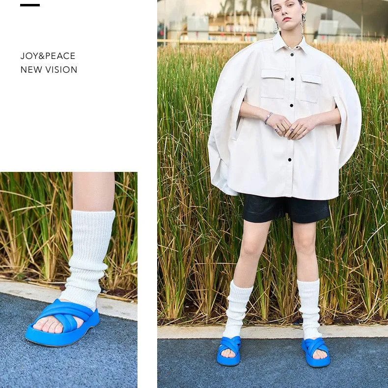 Joy&Peace Cross Strap Wedge Sandals