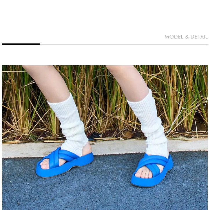 Joy&Peace Cross Strap Wedge Sandals