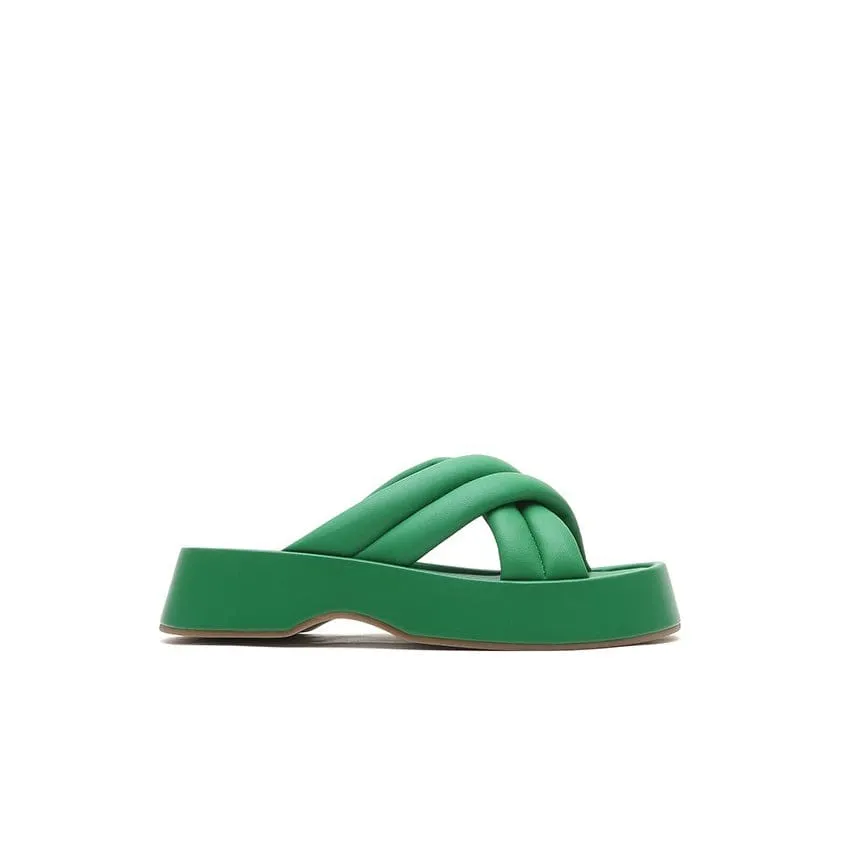 Joy&Peace Cross Strap Wedge Sandals