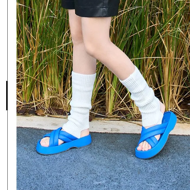 Joy&Peace Cross Strap Wedge Sandals