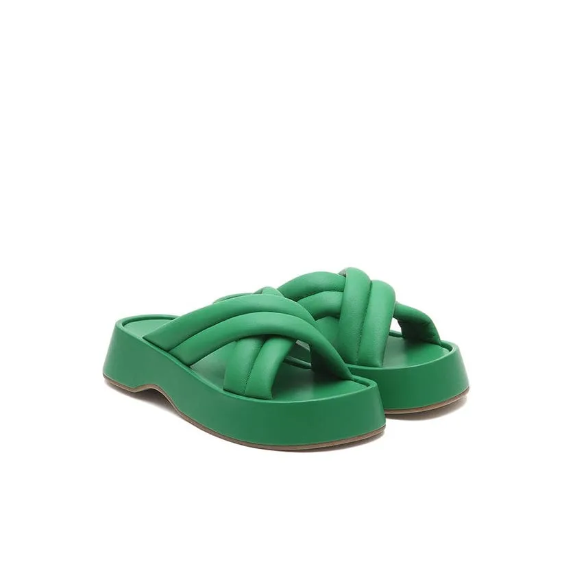 Joy&Peace Cross Strap Wedge Sandals
