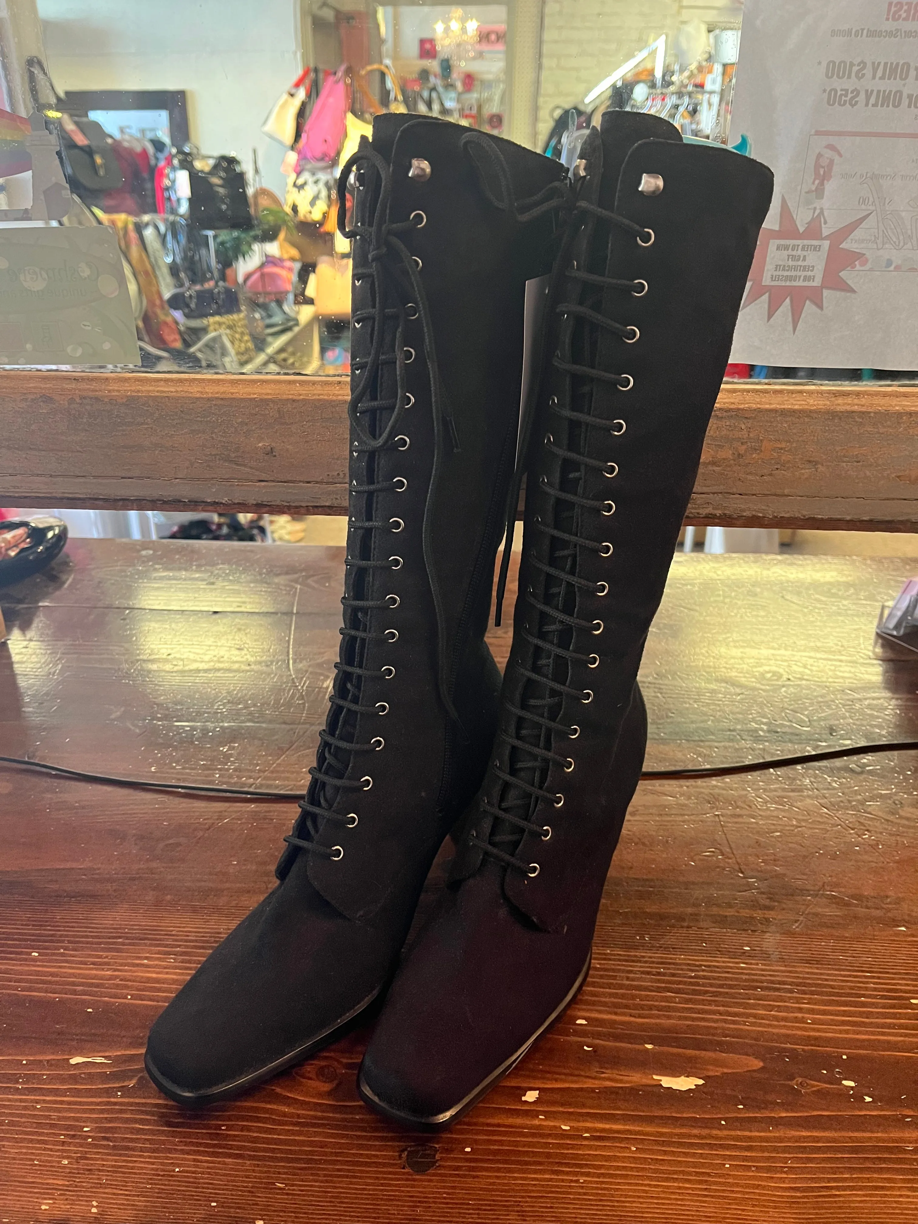 Lace-Up Boots (Size 7)