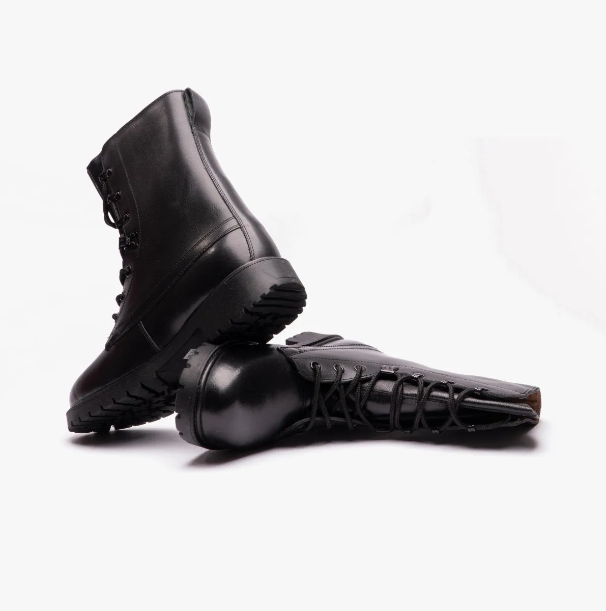 M9666A Unisex Leather Assault Boots Black