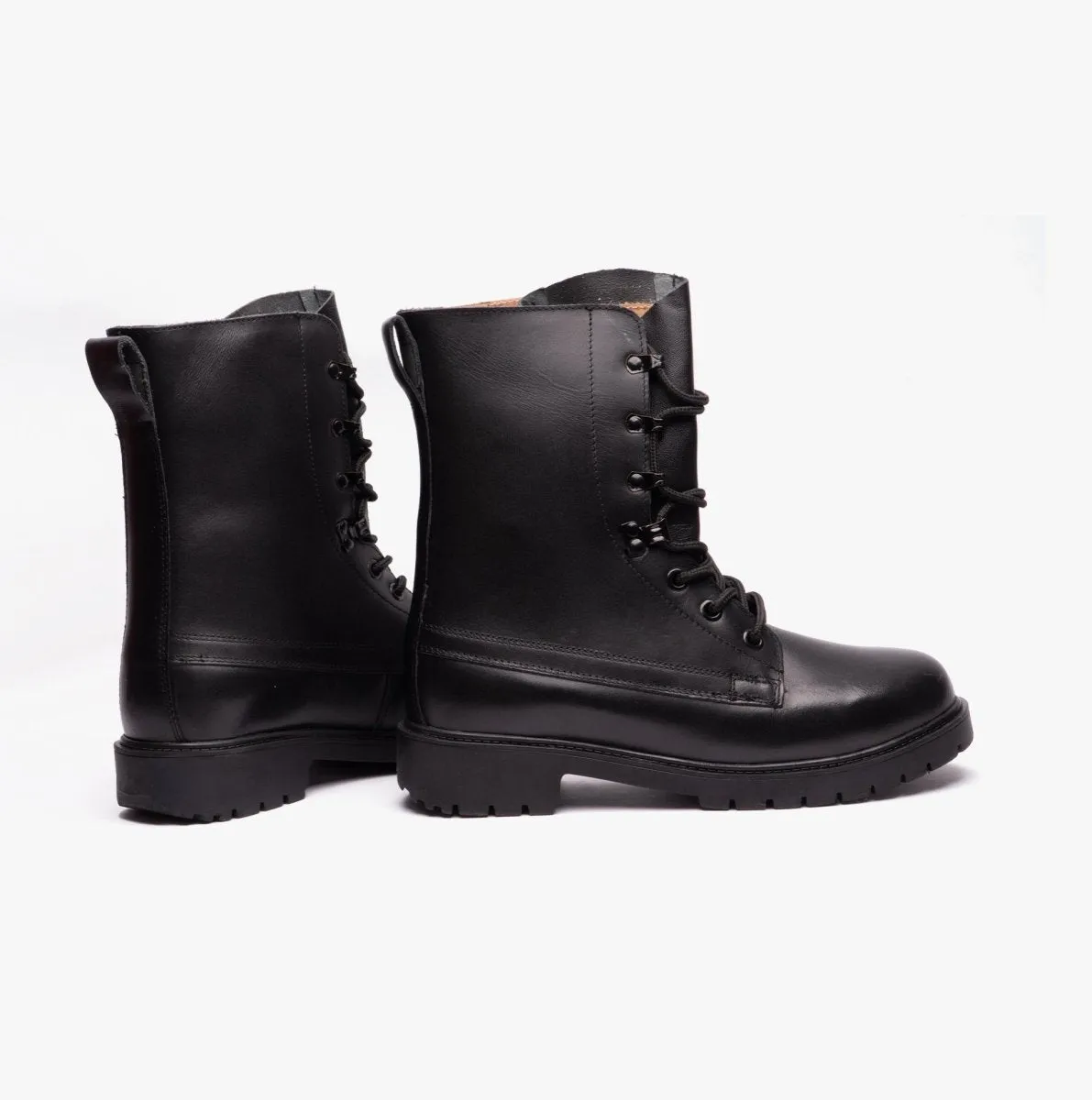 M9666A Unisex Leather Assault Boots Black