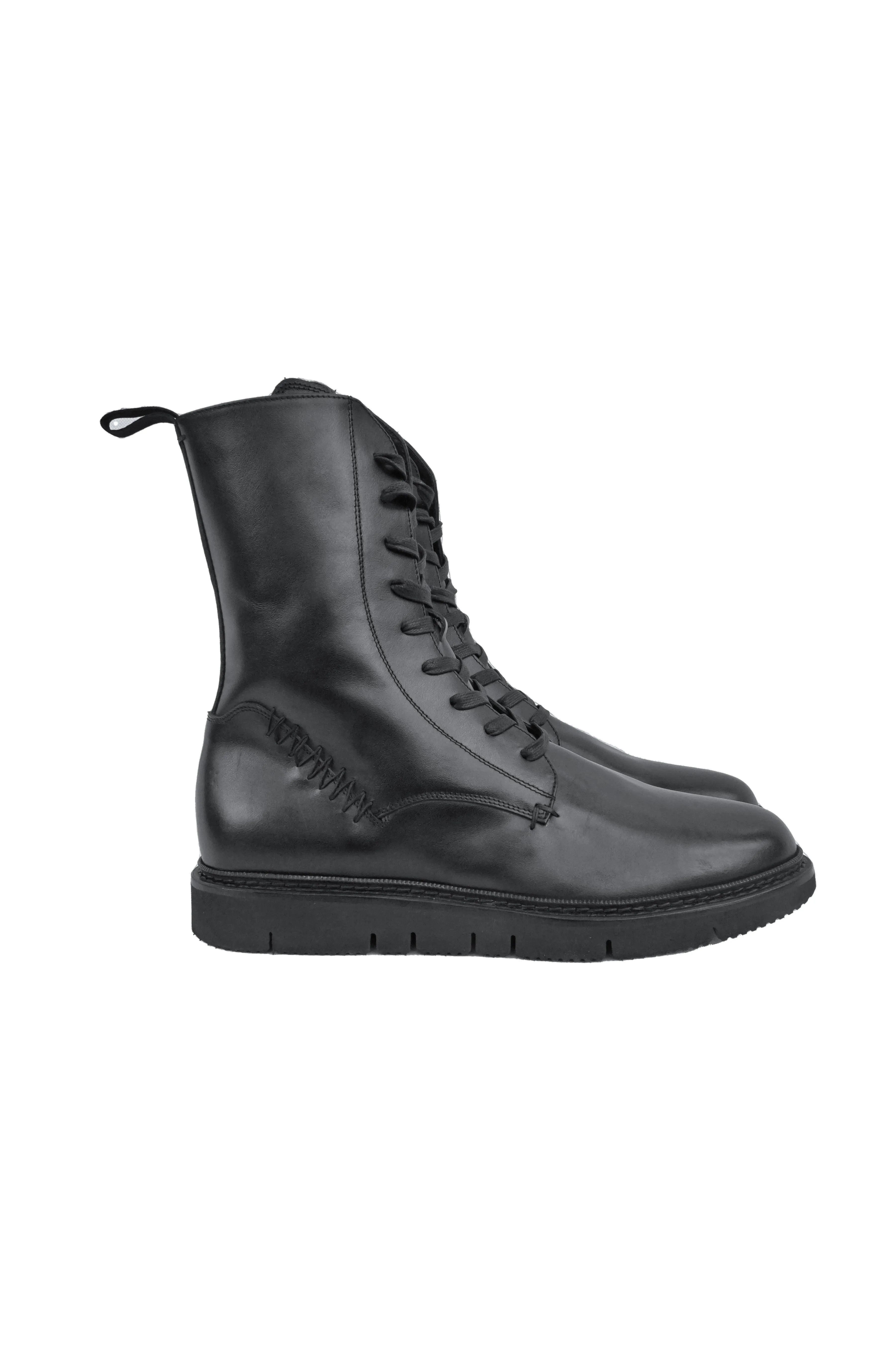 ST03 LACE-UP LEATHER BOOTS