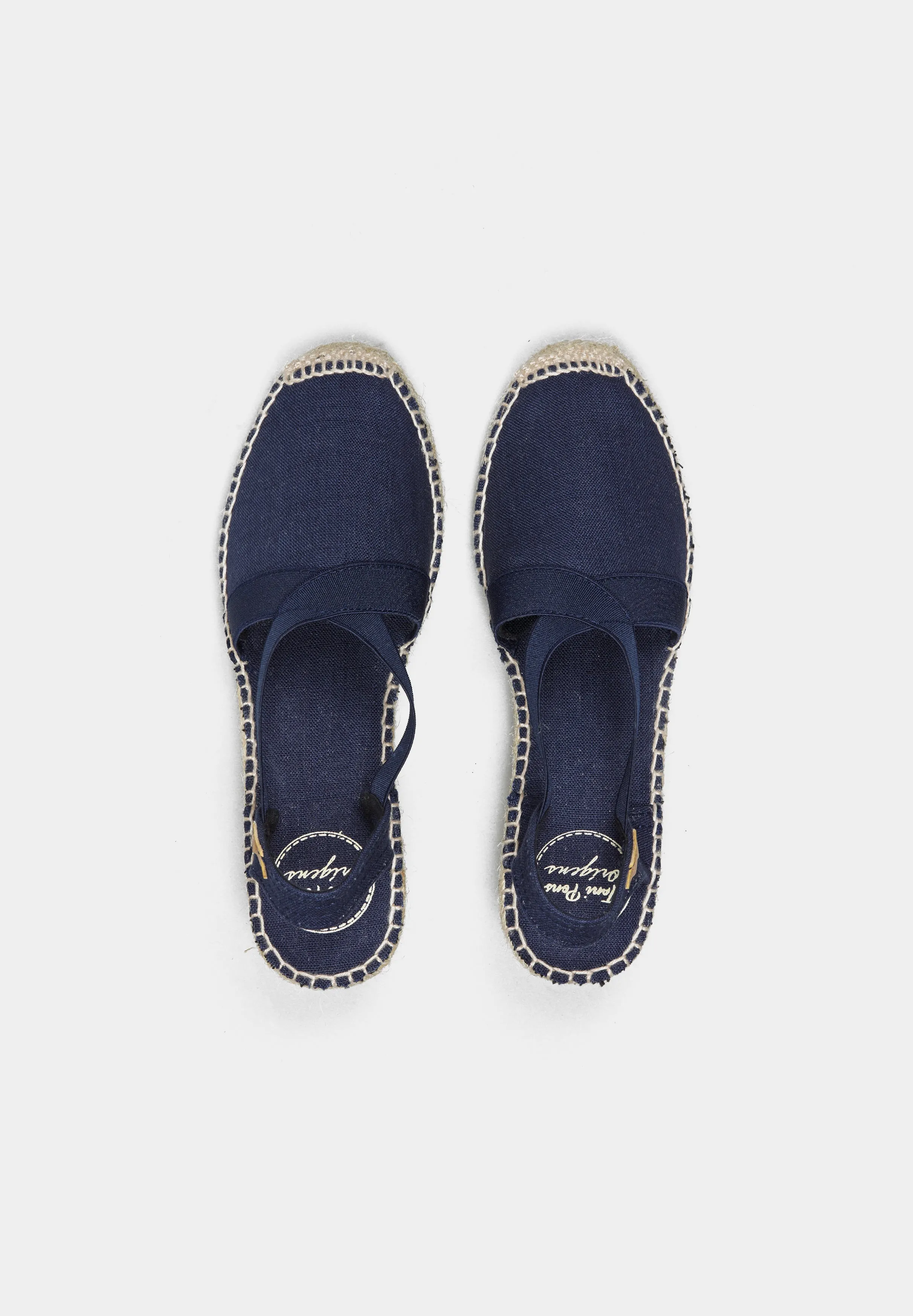 Ter Navy Linen Wedge Espadrille