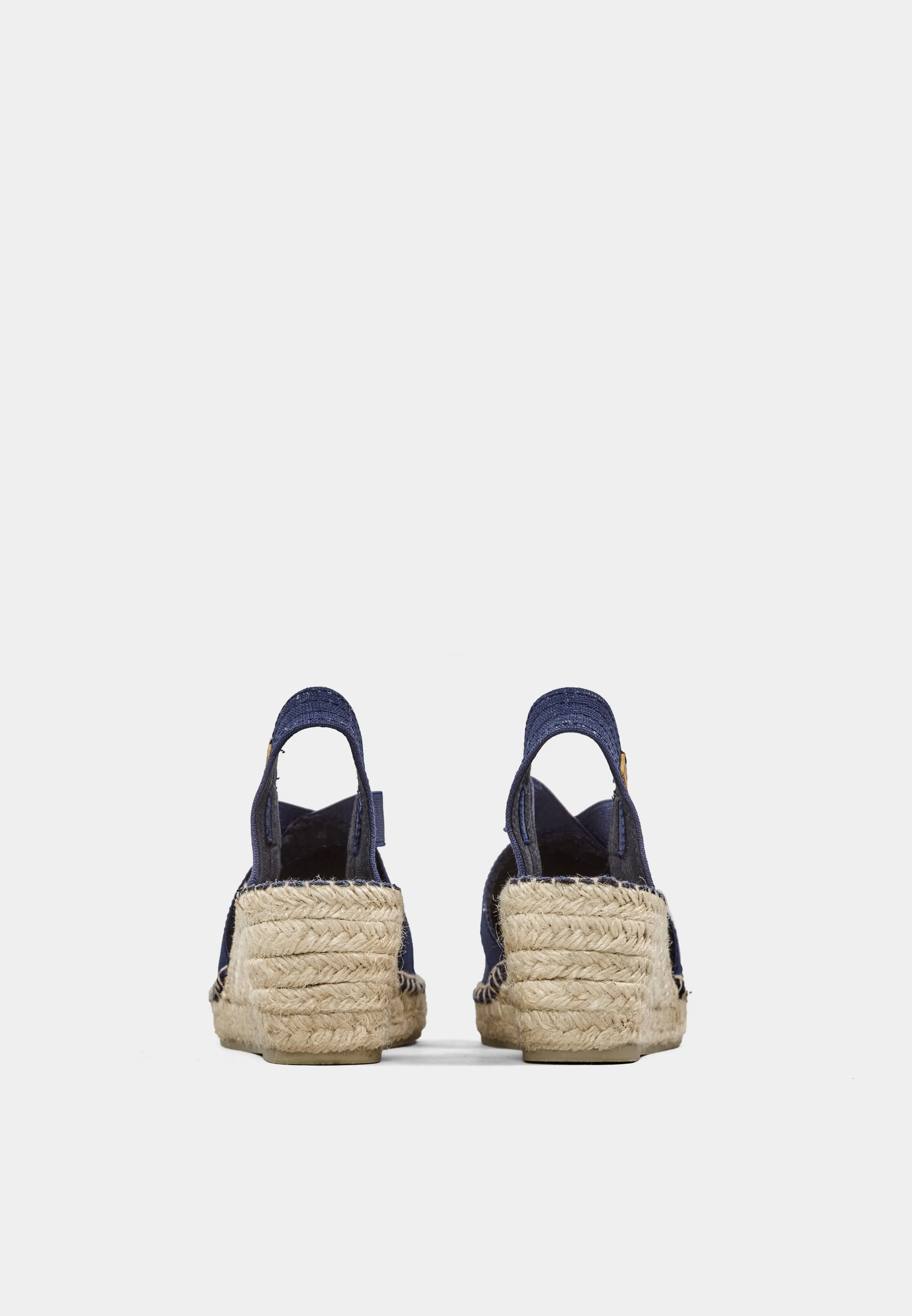 Ter Navy Linen Wedge Espadrille