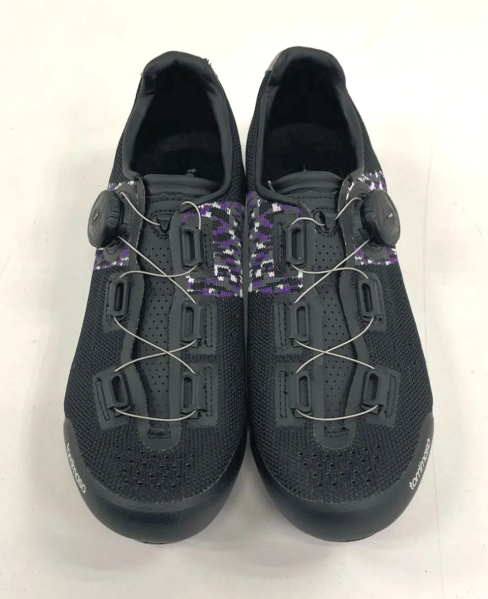 Tommaso Pista Aria Elite Black & Purple Cycling Shoe Women's Size 8