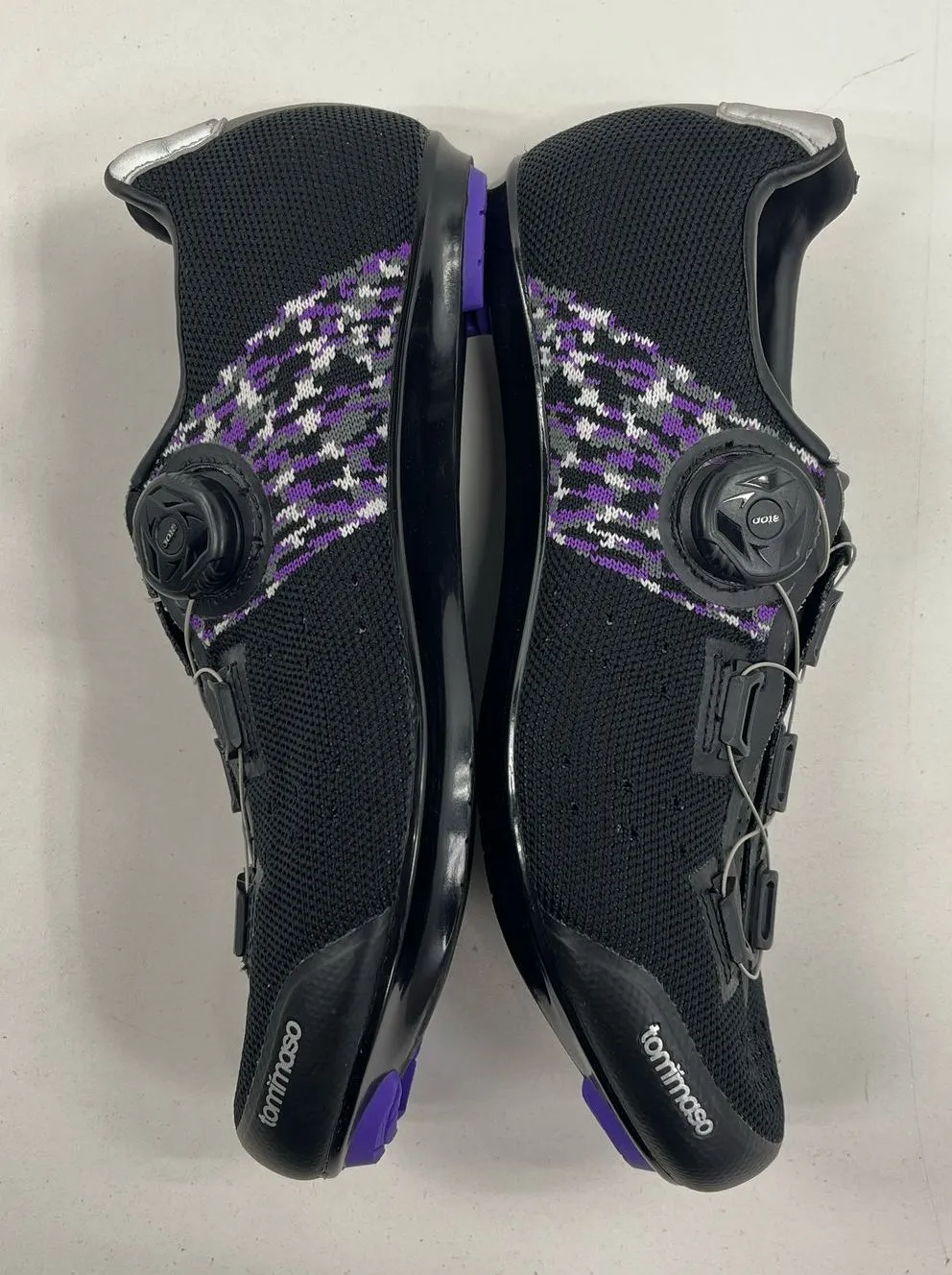 Tommaso Pista Aria Elite Black & Purple Cycling Shoe Women's Size 8