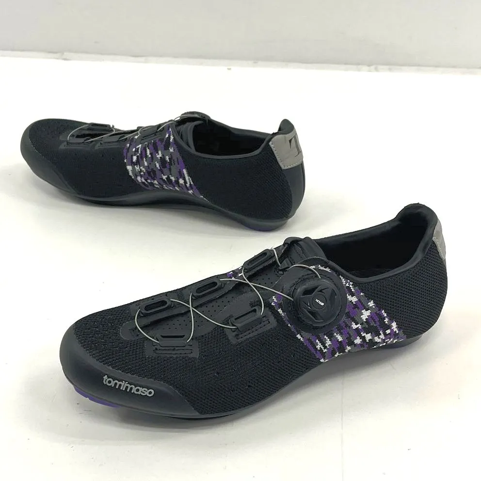 Tommaso Pista Aria Elite Black & Purple Cycling Shoe Women's Size 8