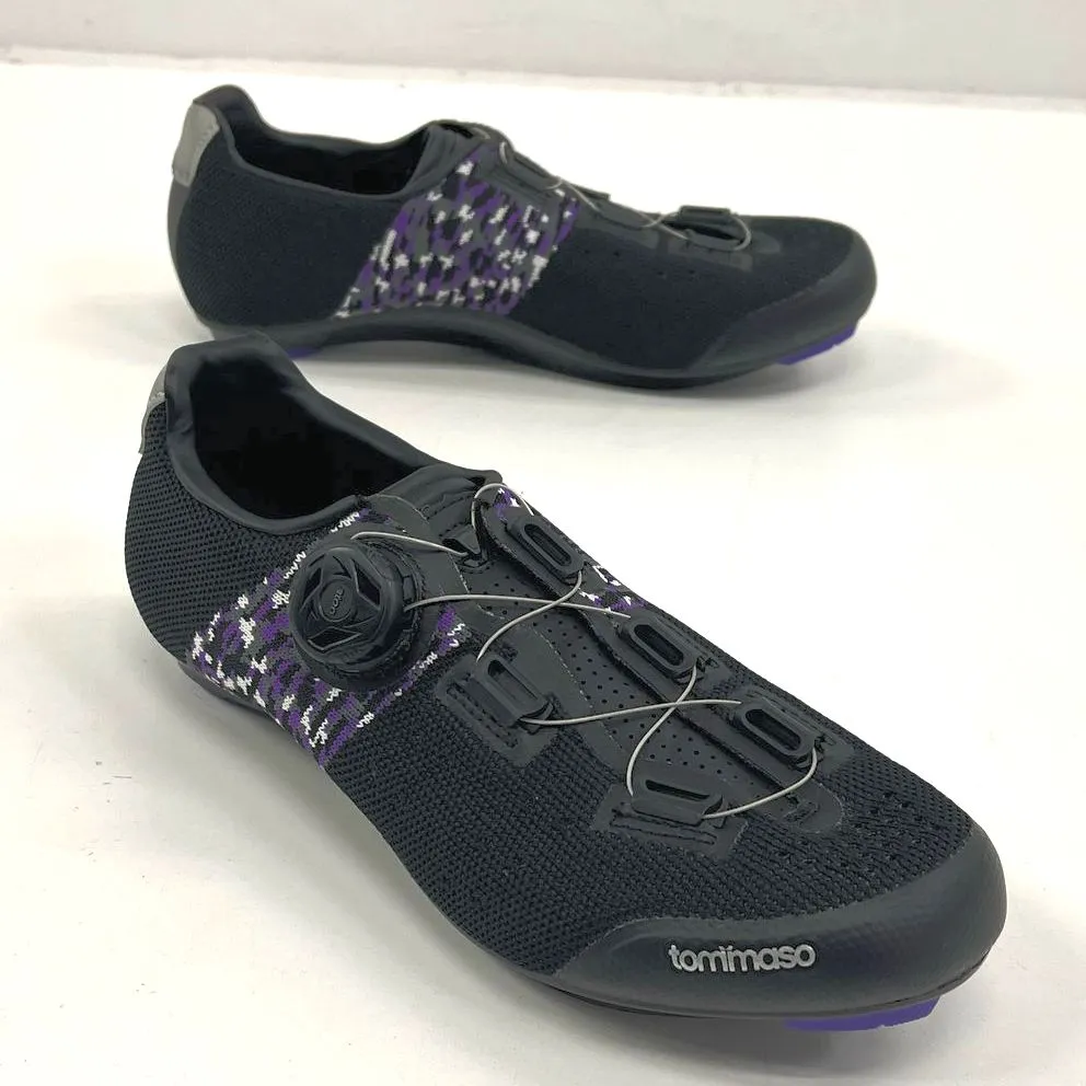Tommaso Pista Aria Elite Black & Purple Cycling Shoe Women's Size 8